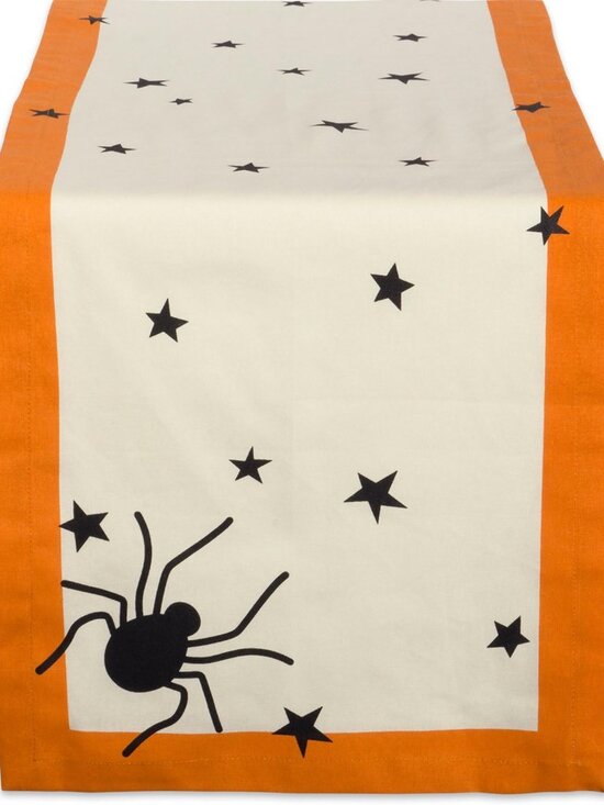 Design Import International (DII) Other - DII Halloween Tabletop Collection Bold Black Stars/Spooky Spider Orange Bor
